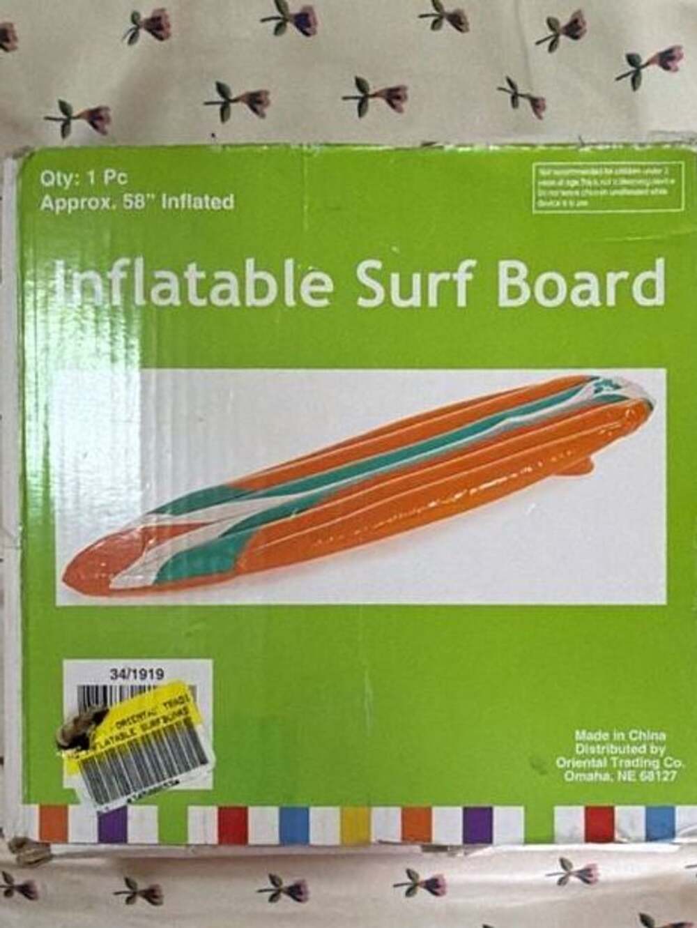 Inflatable Surf Board Pool Float 58”